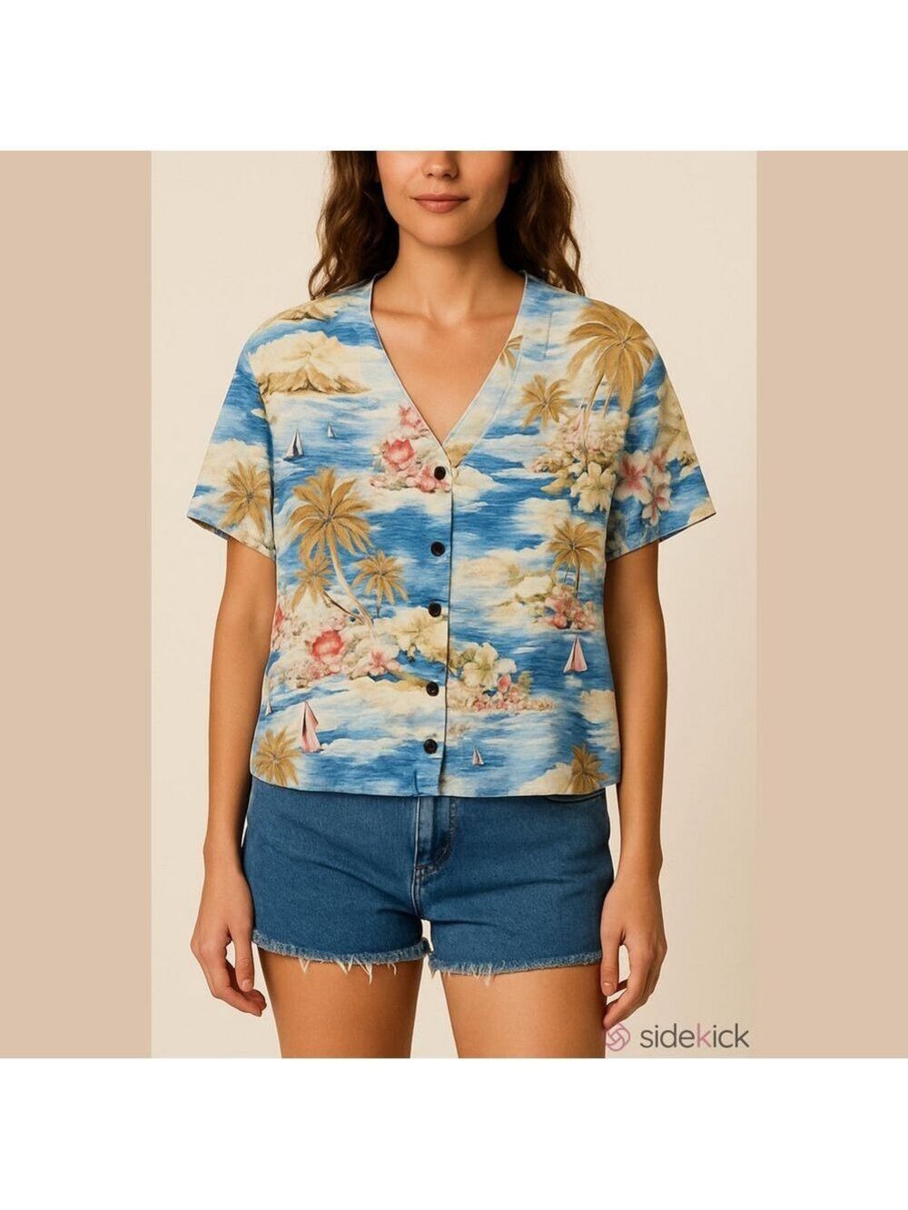 Hawaiian Original Womens's Casual Shirt, Size XL